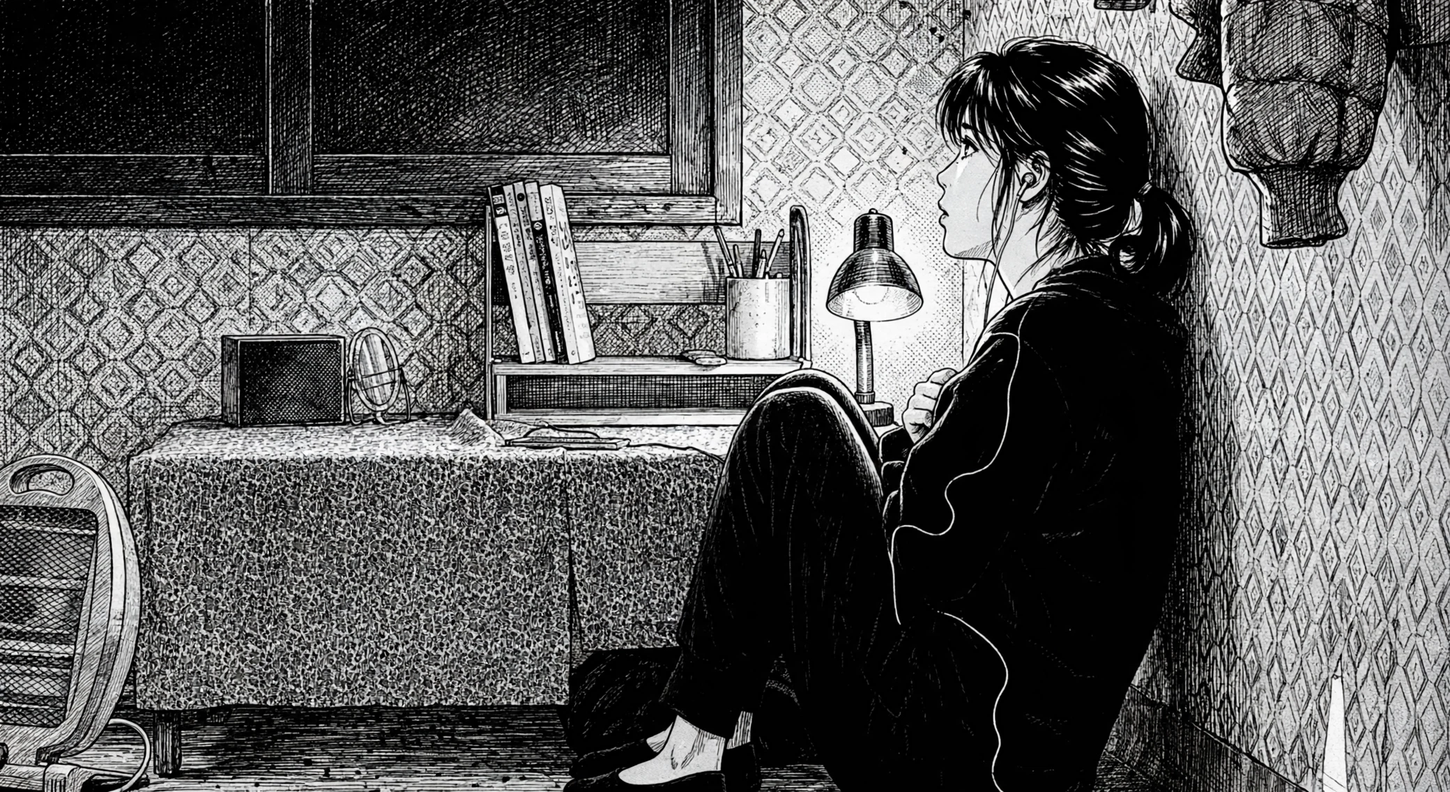 A lonely night scene