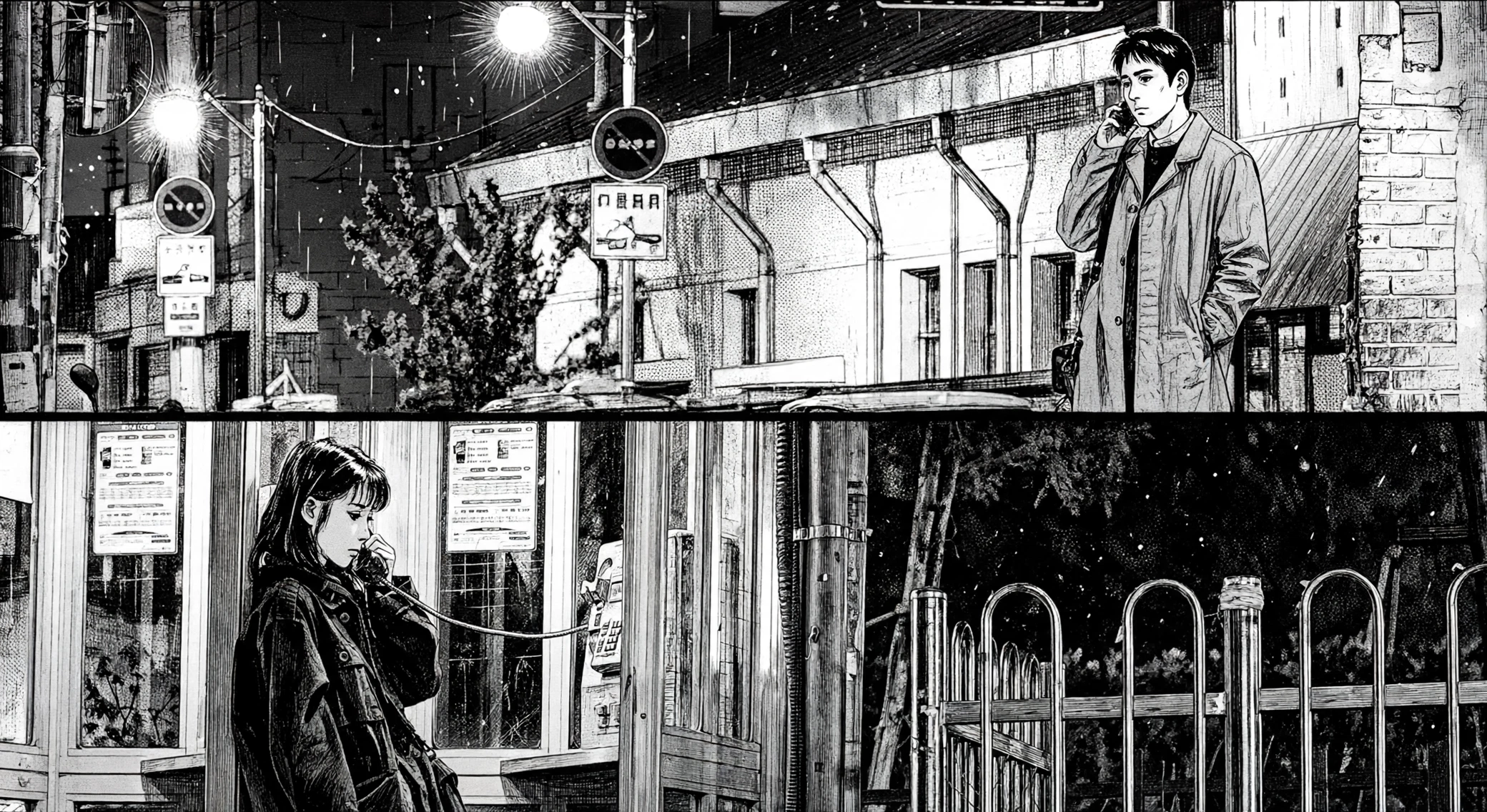 Split manga panels