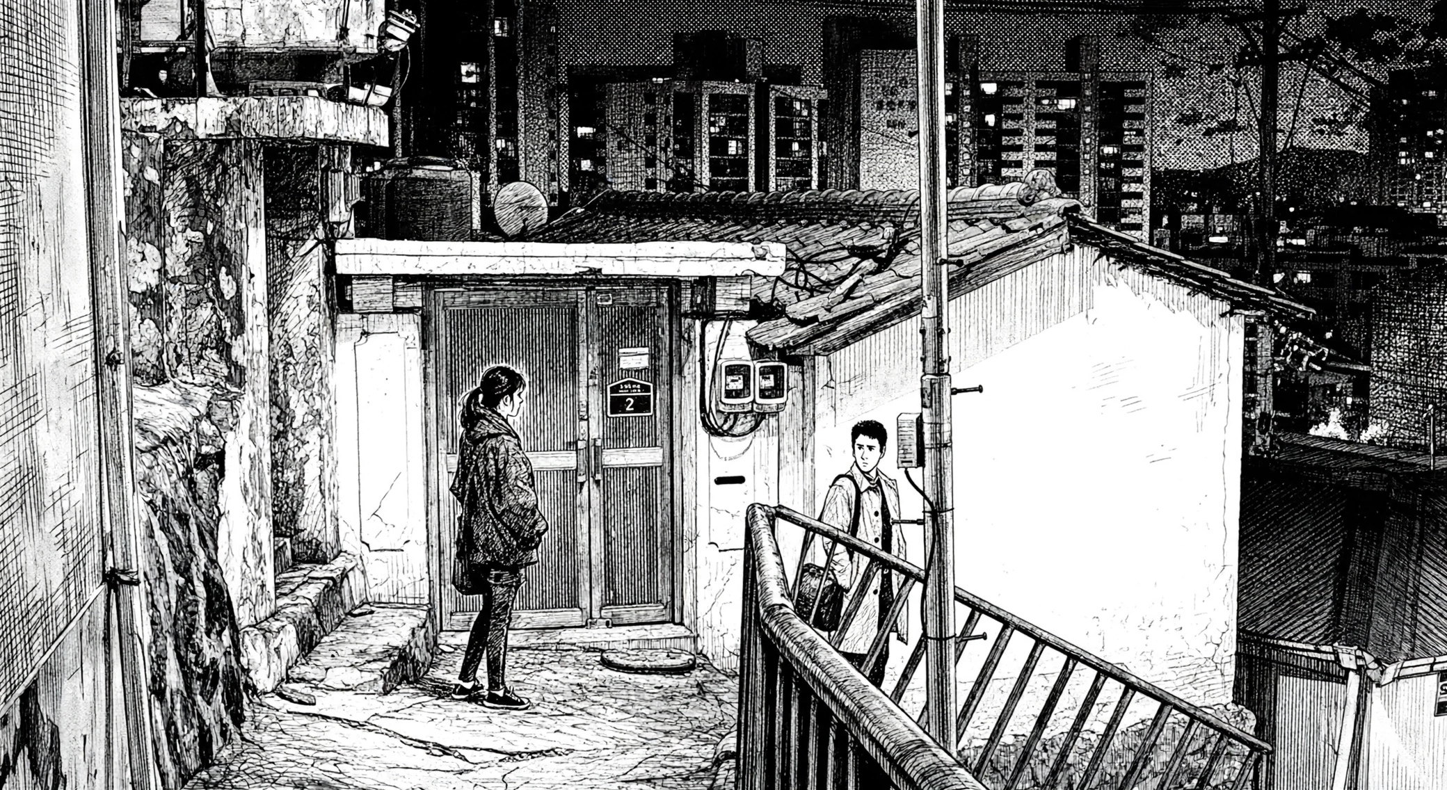 A quiet alley at night